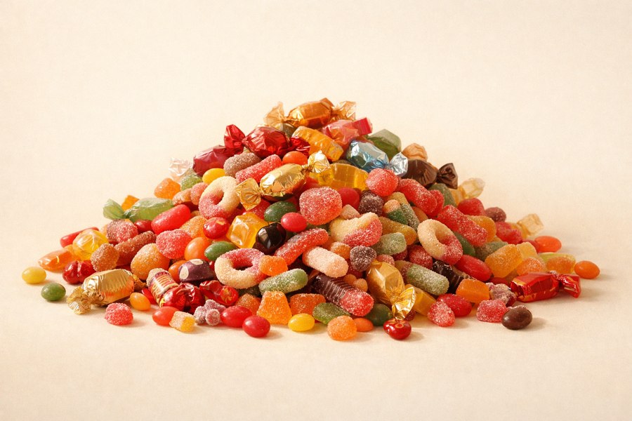 A giant pile of candy